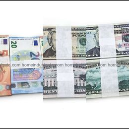 Andere festliche Partyartikel Partyartikel 2022 Falschgeld Banknote 5 10 20 50 100 Dollar Euro Realistische Spielzeugbar-Requisiten Kopie Curren Dhb8DF1OH