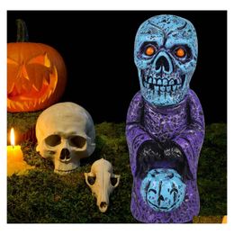 Andere feestelijke feestartikelen feestbenodigdheden middernacht ritueel standbeeld Halloween horror gnome ornament Midnights Basket Skl Owl Demon Dh9l0