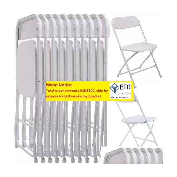Autre fête des fêtes fournit des chaises de pliage en plastique chaise de mariage chaise commerciale blanc pour la maison jardin use drop livre dhbne zz