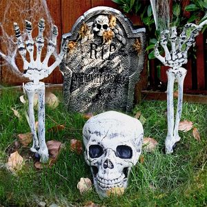 Autres fournitures de fête festive Ornement squelette d'horreur en plastique Halloween Decora 220823
