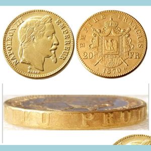 Andere feestelijke feestbenodigdheden Price Metal France Dies decoratief vergulde kopie productie Coin Factory Gold 20 1870A/B RQJXB DROP DHGA9