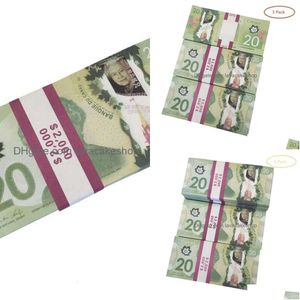 Autres fournitures de fête festives Prop Money CAD Dollar canadien Canada Billets de banque Fake Notes Film Props Drop Livraison Home Garden DhvawM965