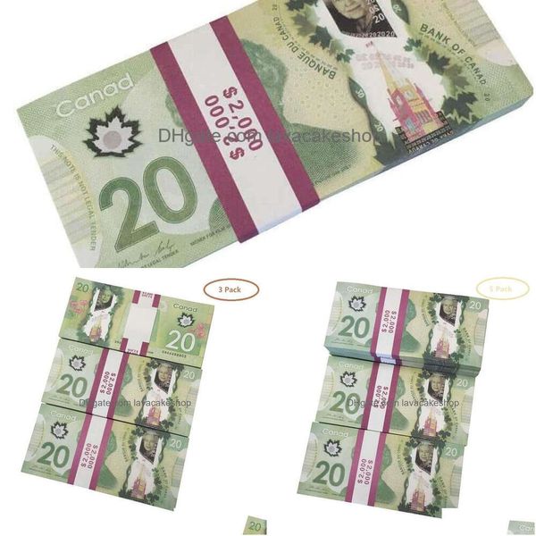 Autres fournitures de fête festives Prop Money CAD Dollar canadien Canada Billets de banque Faux billets Accessoires de film Livraison directe Maison Jardin DhvawAO796MVM