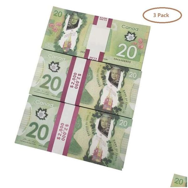 Autres fournitures de fête festives Prop Money CAD Dollar canadien Canada Billets de banque Fake Notes Film Props Drop Livraison Home Garden Dhbm9WKOJY7EK