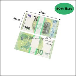 Autres fournitures de fête festives Prop Money Copie Billet de banque Jouet Monnaie Faux Euro Enfants Cadeau 50 Dollar Billet Faux Billet Drop Deliv Dhx0B74YZWCVB