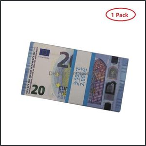 Autres fournitures de fête festives Prop Money Copie Toy Euros Réaliste Faux UK Billets de banque Papier Pretend Double Sided Drop Drop Accueil Ga DhwpeBAWE