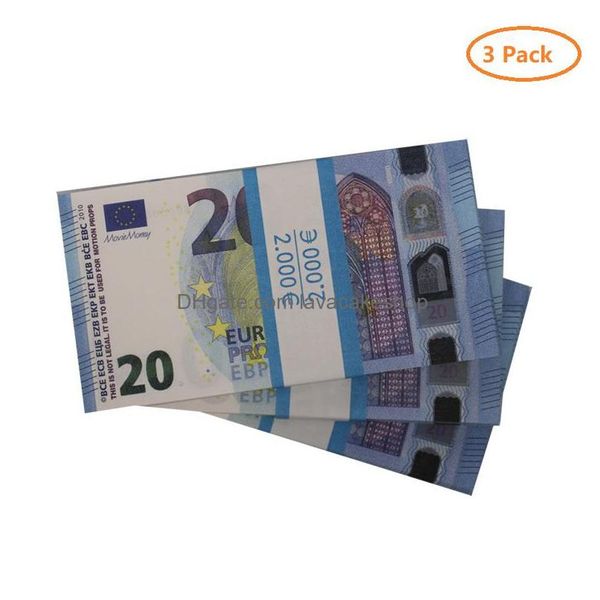 Autres fournitures de fête festives Prop Money Fl Print 2 faces One Stack US Dollar EU Bills pour les films April Fool Day Kids Drop Delivery DhlfeRSJR