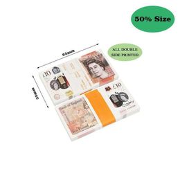 Autres fournitures de fête festives Prop Money Paper Copie UK Banknote Faux billets de banque 100pcs / pack Drop Livraison Dhigl