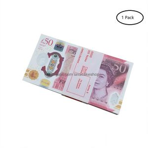 Autres fournitures de fête festives Prop Money Jouets imprimés UK Pound GBP British 50 Copie commémorative Billets en euros pour enfants Noël DhbeuC7Y0