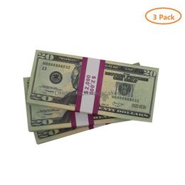 Autres fournitures de fête de fête Réplique US Fake Money Kids Play Toy ou jeu de famille Papier Copie Billet de banque 100pcs / Pack Drop Livraison Accueil DheddMSA9