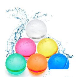Autres fournitures de fête Ballons à eau réutilisables Bombes auto-obturantes à remplissage rapide Soft Sile Splash Ball Magnetic Outdoor Games Z0 Dhxe4