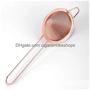 Andere feestelijke feestbenodigdheden Rose Gold Color Oil Grid Zwart gouden filter kookstaart Strainer Kegel Cocktails Sn Drop levering Home Gar Dh3md