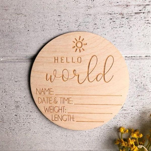 Autres fournitures de fête de fête Lot de 20 Sun Hello World Baby Annonce Born Birth Sign2718