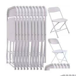 Autres fournitures de fête de fête ensemble de 4 chaises pliantes en plastique chaise d'événement de mariage blanc commercial pour Ho Dh1Ig