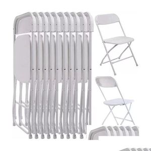 Autres fournitures de fête de fête ensemble de 4 chaises pliantes en plastique chaise d'événement de mariage blanc commercial pour la maison jardin utilisation livraison directe Dhgie