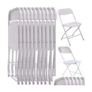 Autres fournitures de fête de fête ensemble de 4 chaises pliantes en plastique chaise d'événement de mariage blanc commercial pour la maison jardin utilisation livraison directe Dhbne