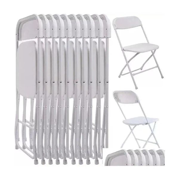 Autres fournitures de fête de fête ensemble de 4 chaises pliantes en plastique chaise d'événement de mariage blanc commercial pour la maison jardin utilisation livraison directe Dhbne