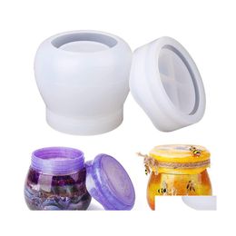 Autres fournitures de fête festives Sile Tank Mod DIY Pudding Jar Bijoux Boîte de rangement Epoxy Casting Moule avec couvercles Cadeaux Drop Livraison Ho Dhv9Y