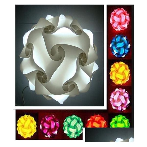 Autres fournitures de fête festives Petite taille 450mm Dia Whole IQ Puzzle Lampe Jigsaw Lights Moyen 300pcs par lot 12 couleurs pour la couleur de la note