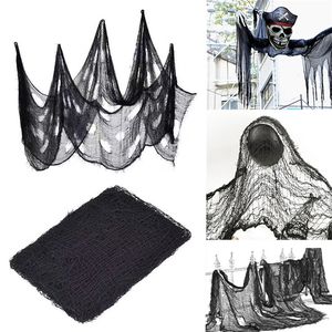 Autres fournitures de fêtes SuperSize Creepy Cloth Halloween Black Gaze Dec 220823