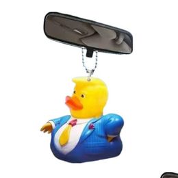 Autre fête des fêtes fournit Trump Ducks Pendant Pendant Carnement Car Rehrower Mirror Chain Chain Decoration 2D Flat Acrylic Drop Livrot Hom Dhiqf