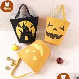 Autres fournitures de fête de fête nous stockons des sacs de seau de toile d'Halloween dessin animé citrouille vampire fantôme sorcière enfants sacs à main bonbons cadeau 591Y D Dhxzv