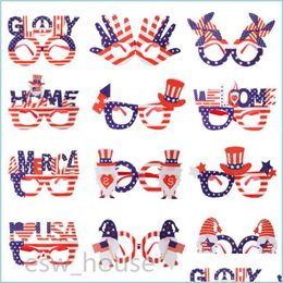 Andere feestelijke feestartikelen USA PATRIOTISCHE Glazen Frames 4e van JY Parade American Flag Independence Day Drop Delivery Home Garden Dhkrh