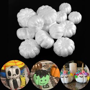 Andere feestelijke feestartikelen witte schuim pompoenmodellen polystyreen piepschuim kunstmatige Halloween decoratie diy handgemaakt vaartuig voor kinderen 220922