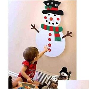 Autres fournitures de fête de fête en gros Noël bricolage feutre bonhomme de neige pendentif ornements maison enfants manuel jouets décoration écologique Dhrvk