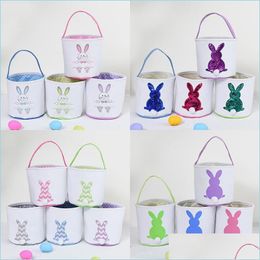 Autres fournitures de fête de fête en gros panier de Pâques festif mignon lapin oreille seau créatif bonbons sac cadeau Pâques lapin oeuf fourre-tout Dhuus