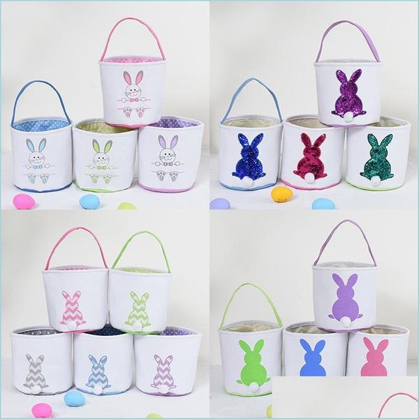 Otros suministros festivos para fiestas al por mayor Cesta de Pascua Festivo Lindo Conejito Oreja Cubo Creativo Dulce Bolsa de regalo Pascuas Conejo Huevo Tote Dhuus