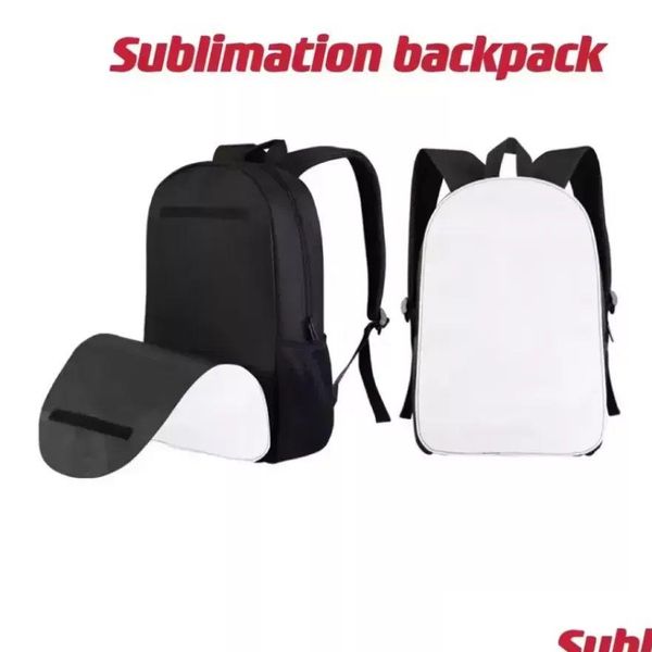 Otros suministros festivos para fiestas al por mayor Sublimación Mochilas de bricolaje Oficina en blanco Transferencia de calor Bolsa de impresión Personal Creativo Poliéster S DH8A6