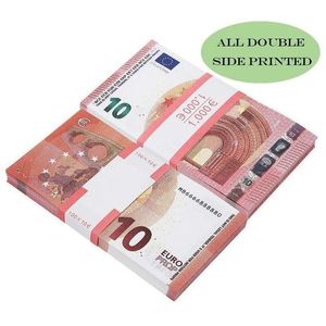 Otros artículos festivos para fiestas Venta al por mayor Prop de calidad superior Euro 10 20 50 100 Copiar juguetes Notas falsas Billet Movie Money That Looks Real Dhcmy
