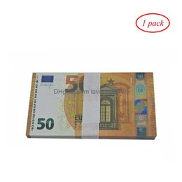 Autres fournitures de fête de fête en gros Prop Money Copie 10 20 50 100 200 500 Fake Notes Faux Billet Euro Play Collection Cadeaux 100 Dhzev97RN