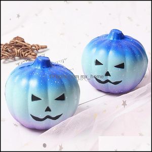 Otros suministros festivos Jardín Precioso Cabeza de calabaza Regalo de Halloween Squishy Slow Rising Squeeze Pan elástico Charm Relief Kid Toy Fiesta en casa