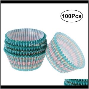 Andere feestelijke benodigdheden Home Garden100 PCS Paper Baking Cups Cupcake Wrappers Liners Muffin Cases Cake Cup Feest Rode Drop levering