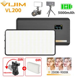 Other Flash Accessories VIJIM Ulanzi VL200 Led Video Light With Soft Diffuser 360Ball Head 5000mAh 2500 9000k Fill Panel Lamp Camera for Youtube 230825