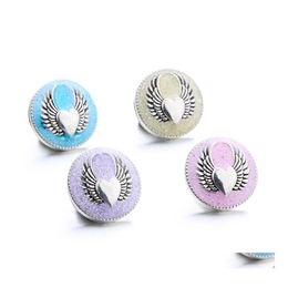 Otros Fly Angel Snap Button Componentes de joyería Colorf Heart Wings 18Mm Metal Snaps Botones Fit Bracelet Bangle Noosa Ze0066 Drop Del Dh9Gq