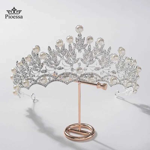 Otros cristales de cristal completo rey tiara corona boda diadema nupcial para mujeres adornos para el cabello para mujeres accesorios de joyería de joyería de joyas de joya231220