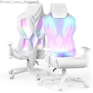Overige meubels 2023 Nieuwe gamingstoel met LED-verlichting Computerstoel met verstelbare lendensteun Q240129