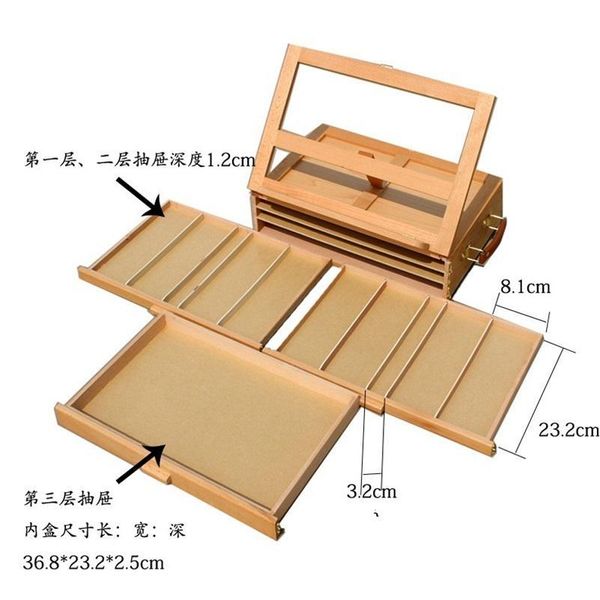 Otros muebles Arte Artista ajustable Haya Mesa de madera Caja de dibujo Caballete 3Der Portátil 660 S2 Entrega de caída Muebles de jardín para el hogar DHW6Y