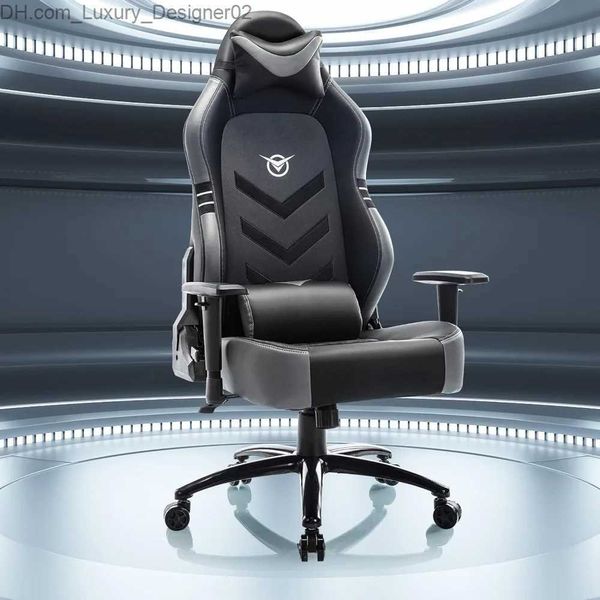 Autres meubles Chaise de jeu grande et grande chaise de joueur d'ordinateur de style course de 350 lbChaise de bureau ergonomique avec siège large inclinable Q240129