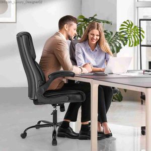 Autres meubles Chaise de bureau Chaises de bureau d'ordinateur réglables ergonomiques avec accoudoirs rabattables à dossier haut Chaise de travail pivotante Q240129