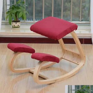 Autres meubles Original ergonomique chaise à genoux tabouret bureau à domicile berçant la posture de l'ordinateur en bois 9151448289B Drop Delivery GA DHC7M