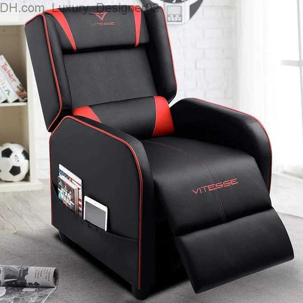 Otros muebles VITESSE Gaming Silla reclinable Racing Style Single PU Sofá de cuero Moderno Sala de estar Sillones reclinables Ergonómico Cómodo Home Theate Q240129