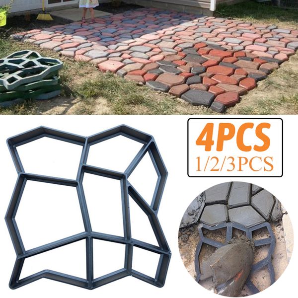 Autres bâtiments de jardin DIY Pavage Moule Blocs de béton Moules pour blocs de ciment Jardinage Pierre Moule Jardin Bâtiments Fournitures Maison 1234PCS 35X35CM 230721