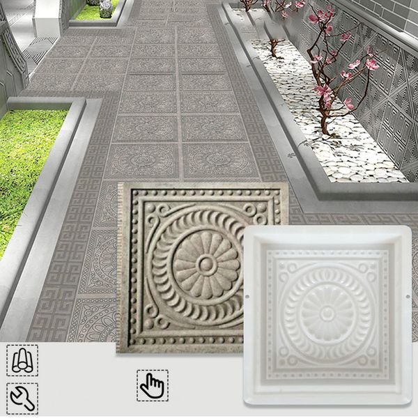 Autres bâtiments de jardin Bâtiment de jardin Clôture Béton Moule Pierre Ciment Cadre Brique Moule DIY Pave Faire Pelouse Étang Décor Réutilisable Antique Ciment Moule 230721