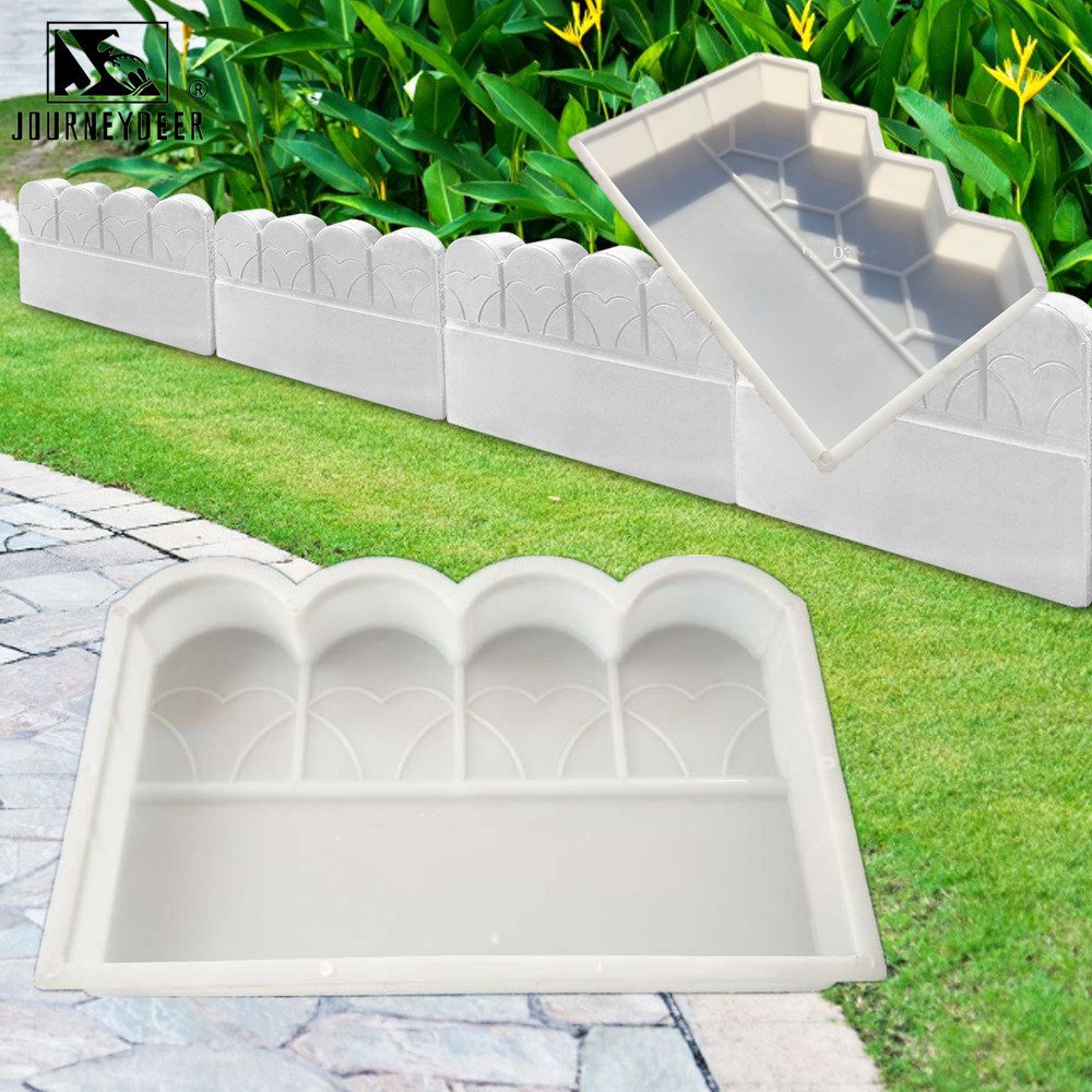 Pathmate Stone Mold - DIY Paving Mold for Garden and Home Use - 42x25x5cm Plastic Path Maker with Brick Stone Design - Concrete Mold for Floors, Walkways, and Roads