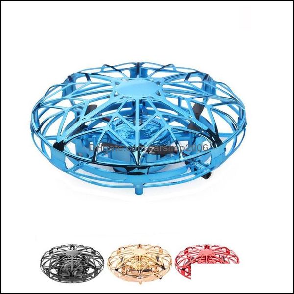 Autre jardin maison jardinintelligent quatre axes geste détection avion drone anti-collision LED UFO balle volante jouets induction HWF8816 Dro