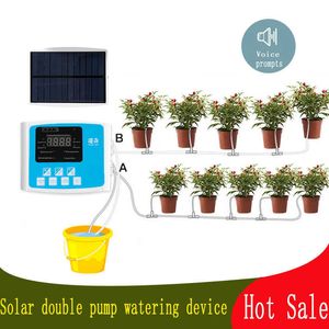 Other Garden Supplies 1/2 Pump Intelligent Drip Irrigation Water Pump Timer System Garden Automatic Watering Device Solar Energy ChargingPotted Plant G230519